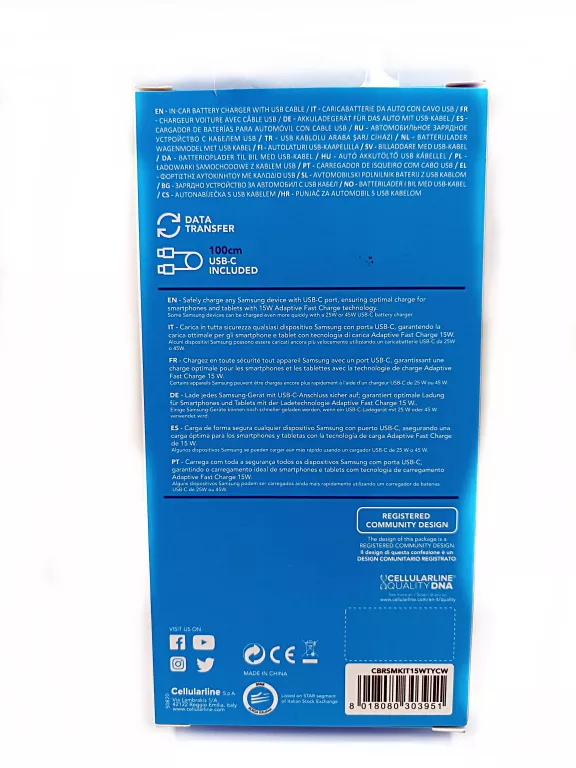 CELLULARLINE ŁADOWARKA SAMOCHODOWA