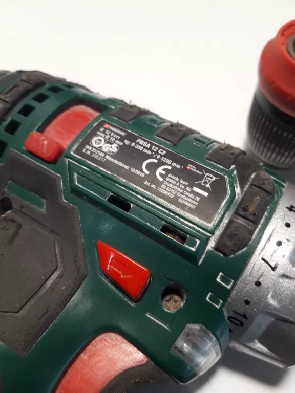 WKRĘTARKA AKUMULATOROWE PARKSIDE PBSA 12 C2 12V