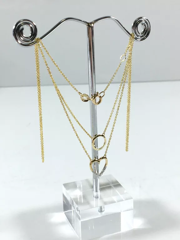 NASZYJNIK SERCE KÓŁKO DIAMENTY APART 585 2.24G 43