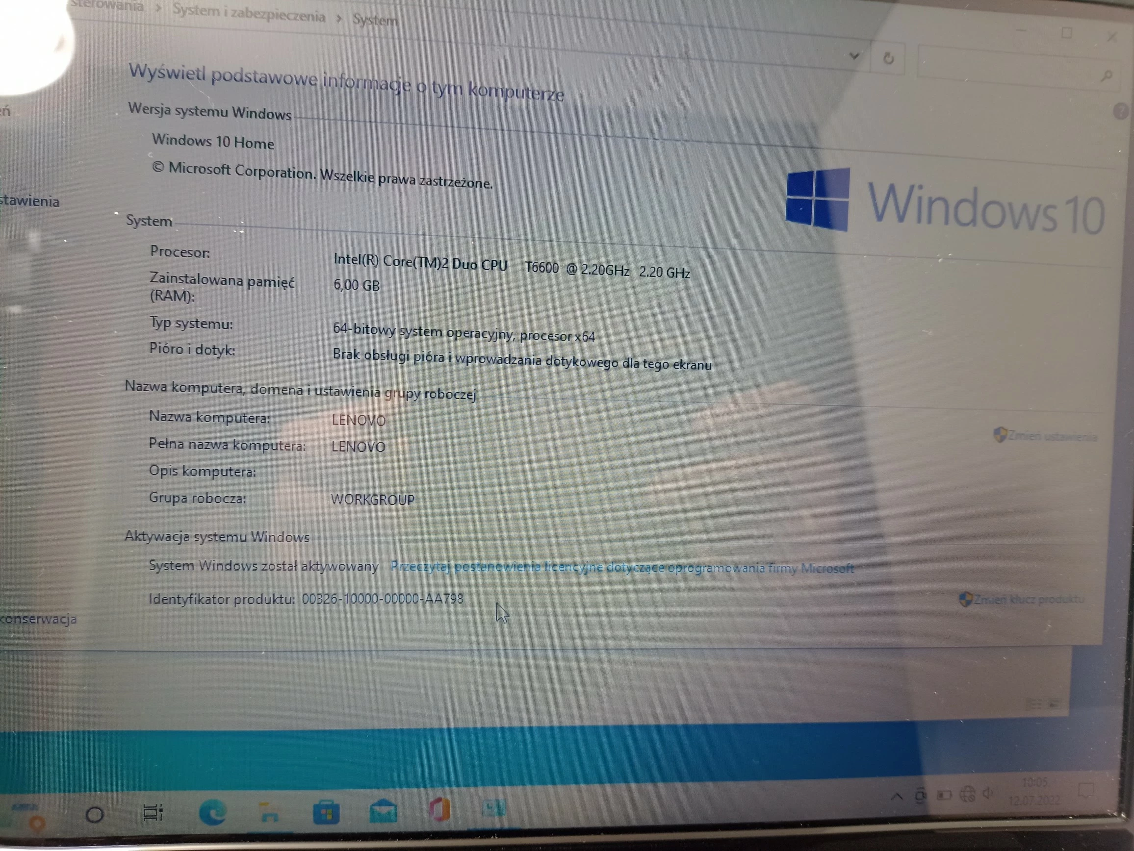 laptop-lenovo-y550-6gb320gb-przekatna-ekranu-156