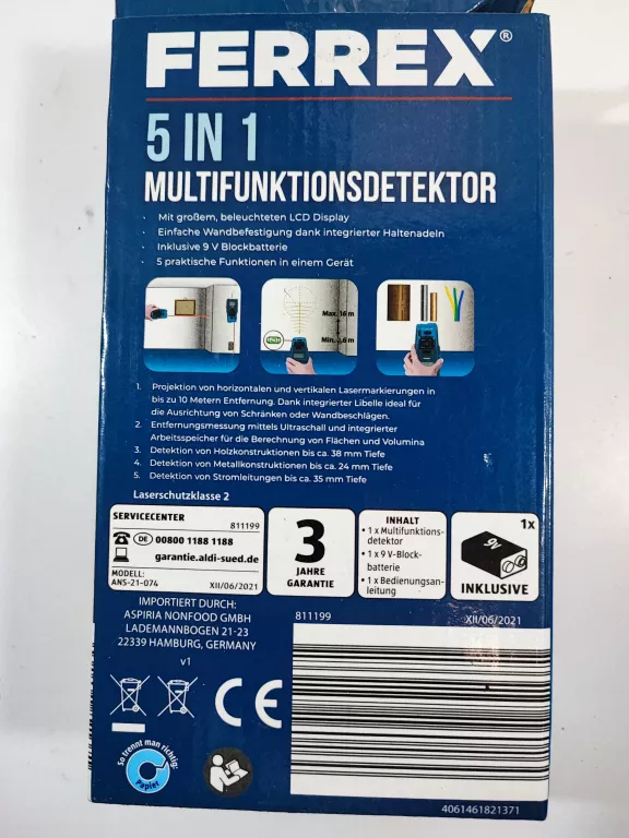 MIERNIK DETEKTOR WIELOFUNKCYJNY FERREX 5W1 @OKAZJ