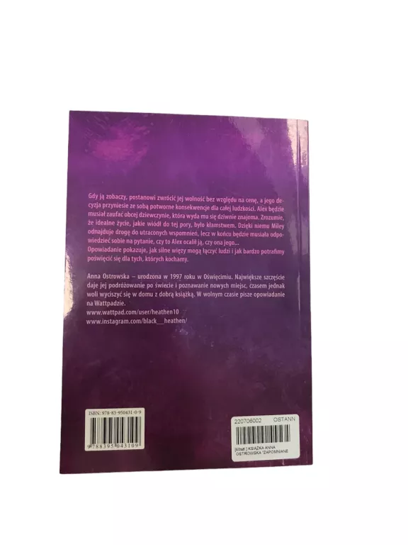 ksiazka-anna-ostrowska-zapomniane-zycie-stan-uzywany