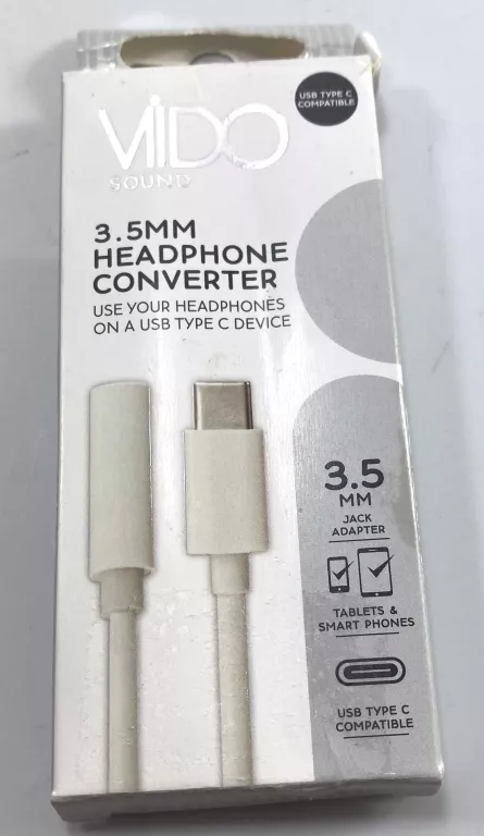 VIIDO 3,5 MM HEADPHONE CONVERTER USB TYP C