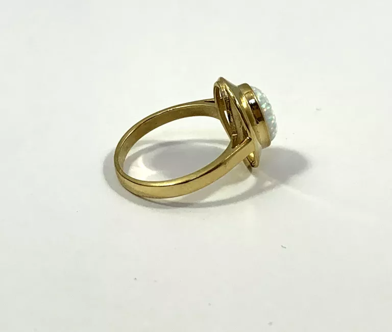 CUDOWNY PIERŚCIONEK Z OPALEM 4,53 GR 585 P R18