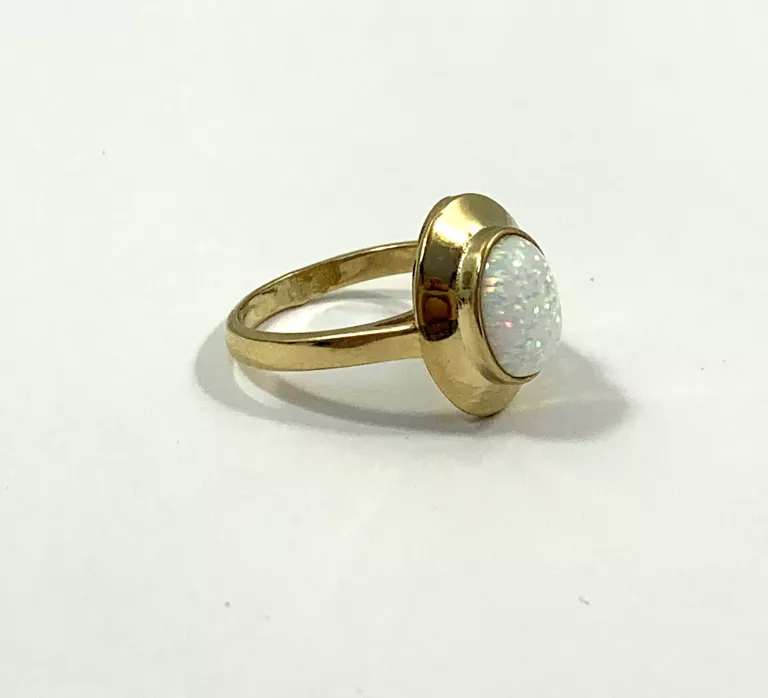 CUDOWNY PIERŚCIONEK Z OPALEM 4,53 GR 585 P R18