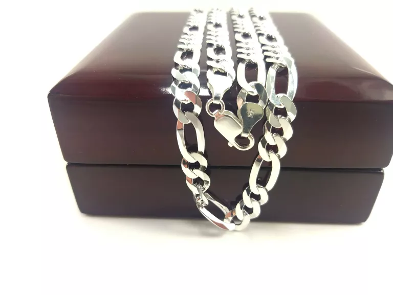 nowy-srebrny-bialy-lancuszek-figaro-60cm-2670g-stan-11323-1