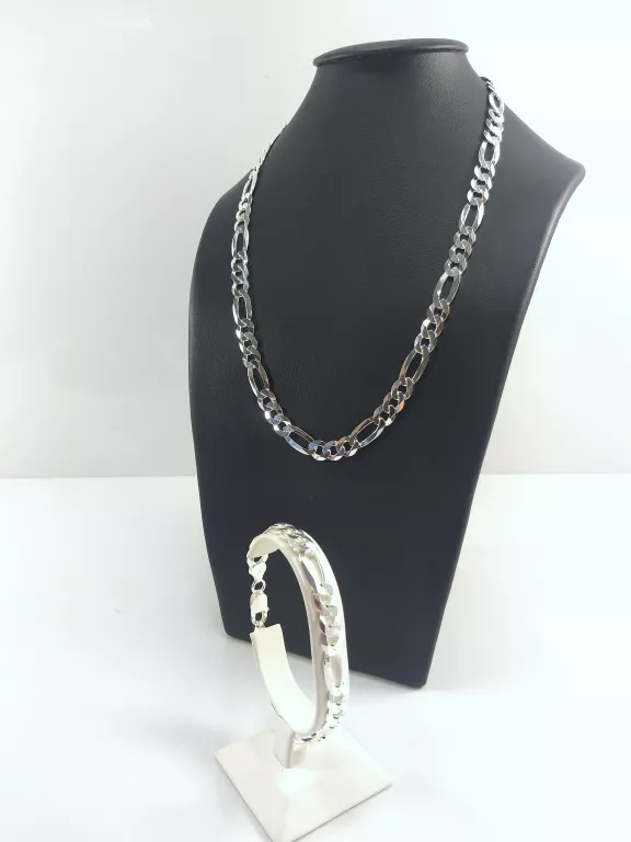 nowy-srebrny-bialy-komplet-figaro-55cm-22cm-4930g-splot-2208-8