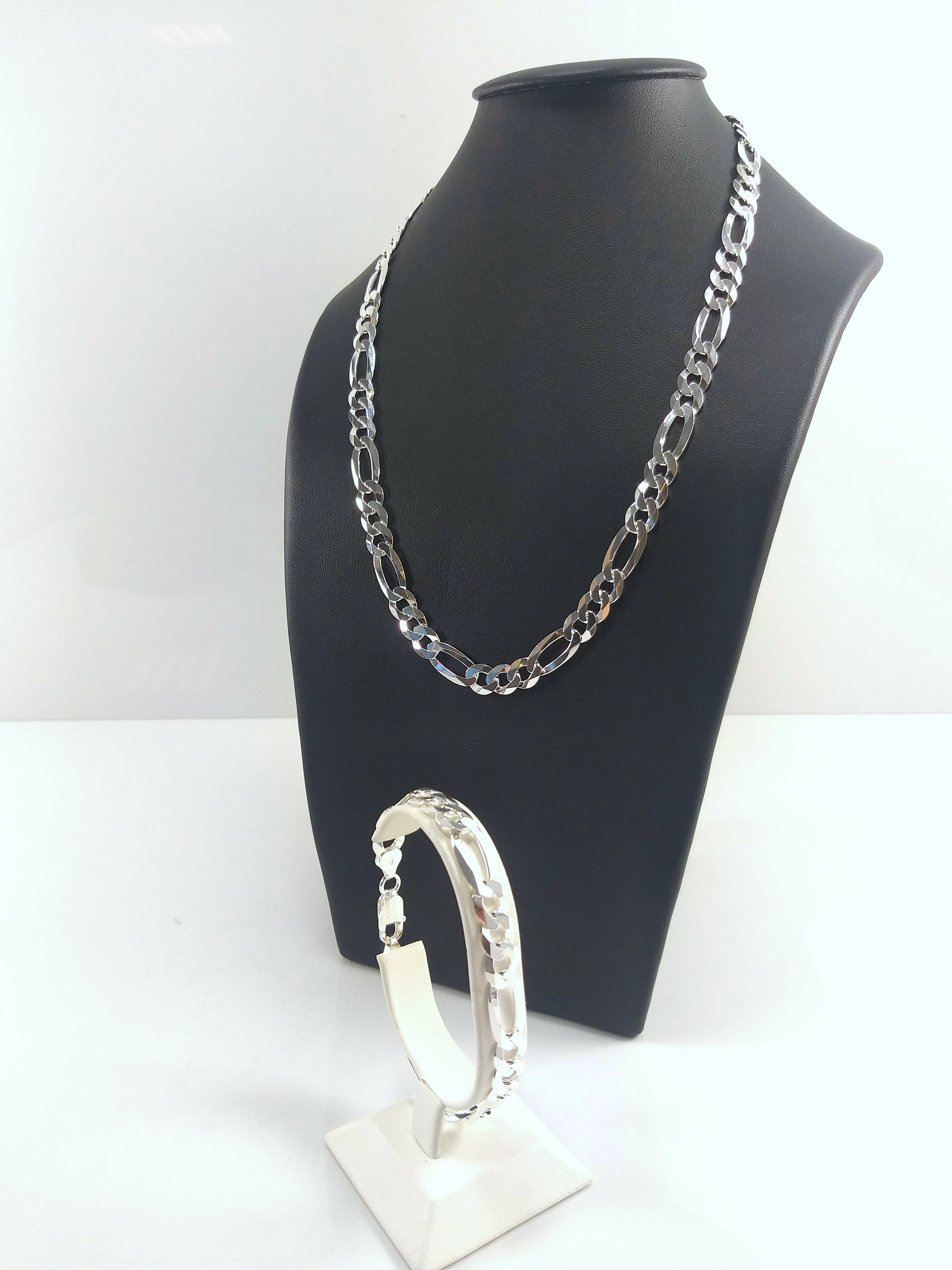 nowy-srebrny-bialy-komplet-figaro-55cm-22cm-4930g-splot-2208-8