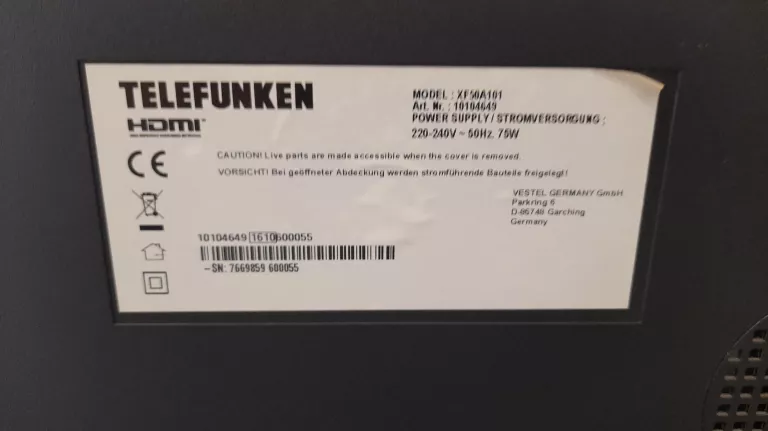 TELEWIZOR TELEFUNKEN XF50A101,PILOT