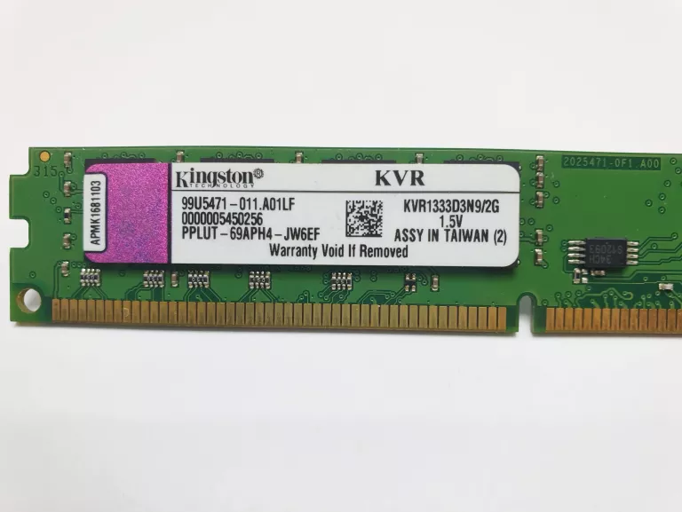 PAMIĘĆ RAM DDR3 KINSTON 2GB KVR1333D3N9/2G 1.5V