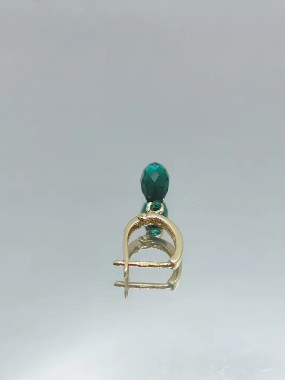 zlote-kolczyki-z-zielona-cyrkonia-234g585-rodzaj-wyrob-jubilerski