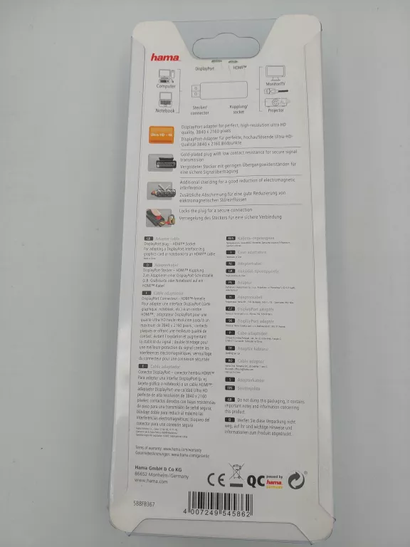 adapter-display-port-hdmi-hama-ean-gtin-4007249545862