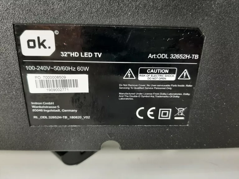 TELEWIZOR OK. ODL 32652H-TB