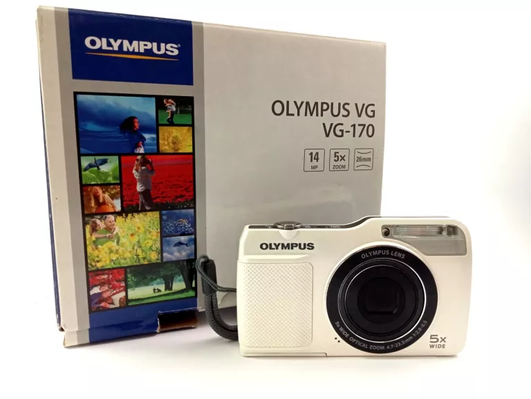 aparat-olympus-vg-170-14mpx-bialy-komplet-stan-uzywany