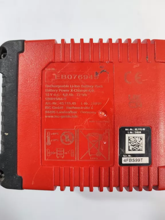 AKUMULATOR+ŁADOWARKA EINHELL 4AH POWERXCHANGE