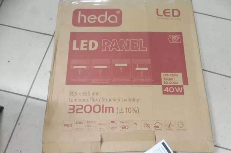 LUMAX HEDA PANEL LED 40W HPL4060 3200 LM