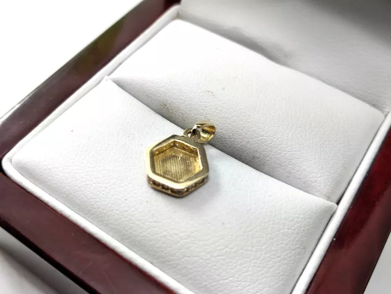 zlota-zawieszka-szesciokat-cyrkonie-092g-14k-stan-11323-2