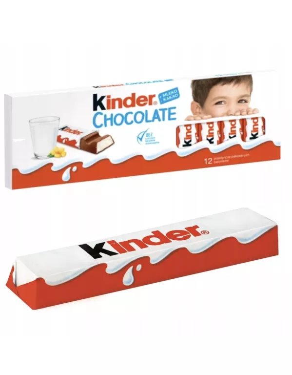 KINDER CHOCOLATE CZEKOLADA KINDERKI 150G 12SZT
