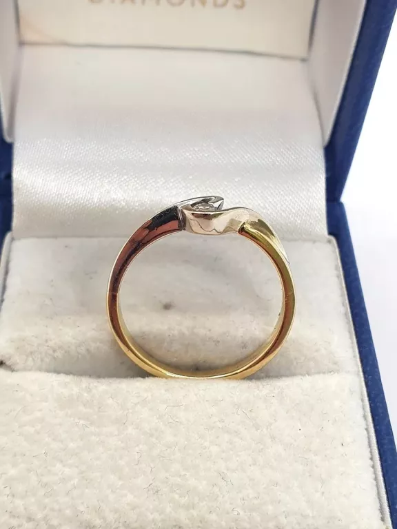 ZŁOTY PIERŚCIONEK Z BRYLANTEM PR585 0,077CT