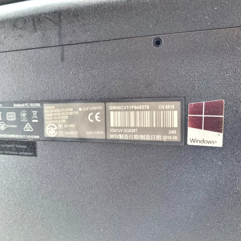 LAPTOP ASUS X541U / I5-6198DU / 4GB / 1TB HDD