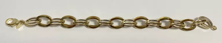 ZŁOTA BRANSOLETKA DUŻE OCZKA CT.585