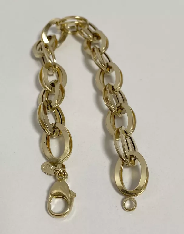 ZŁOTA BRANSOLETKA DUŻE OCZKA CT.585