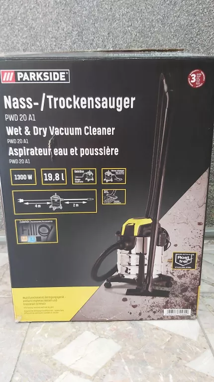 ODKURZACZ PRZEMYSŁOWY PARKSIDE PWD 20 A1 1300W