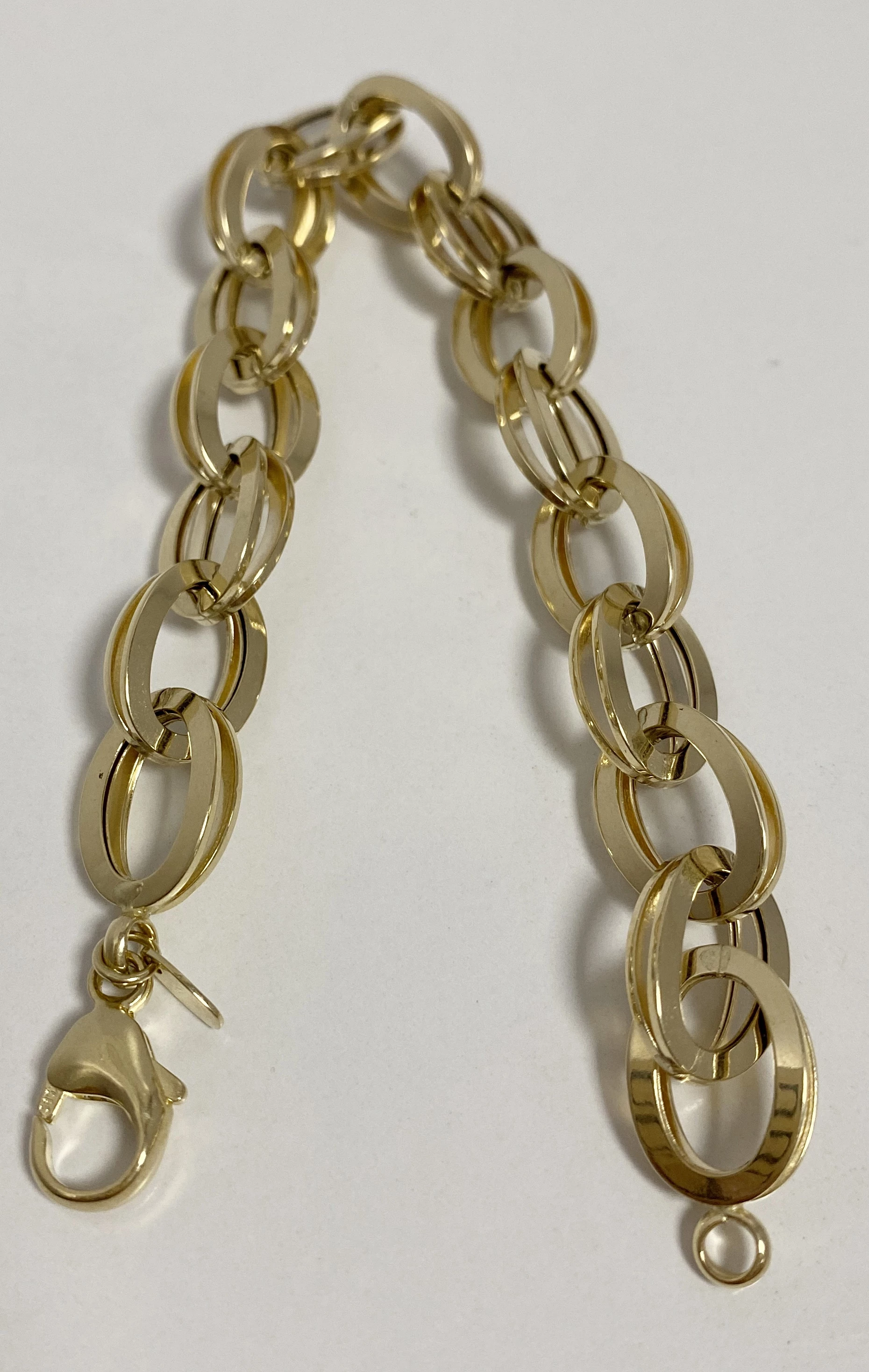 zlota-bransoletka-duze-oczka-ct585-kamien-bez-kamienia