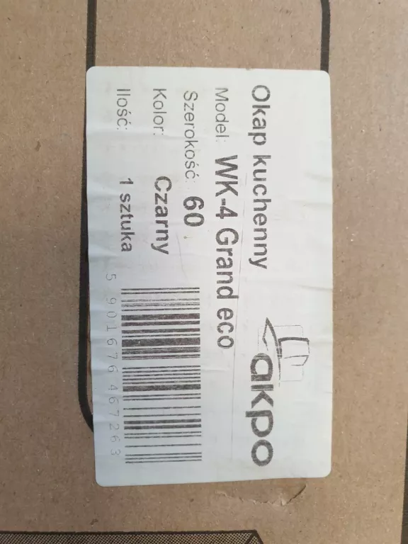 OKAP KOMINOWY AKPO WK-4 GRAND 60 CZARNY ECO