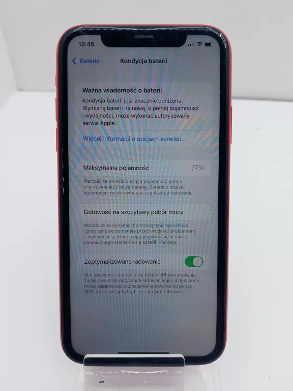 TELEFON IPHONE 11 64G +ŁAD (BATERIA 77%)