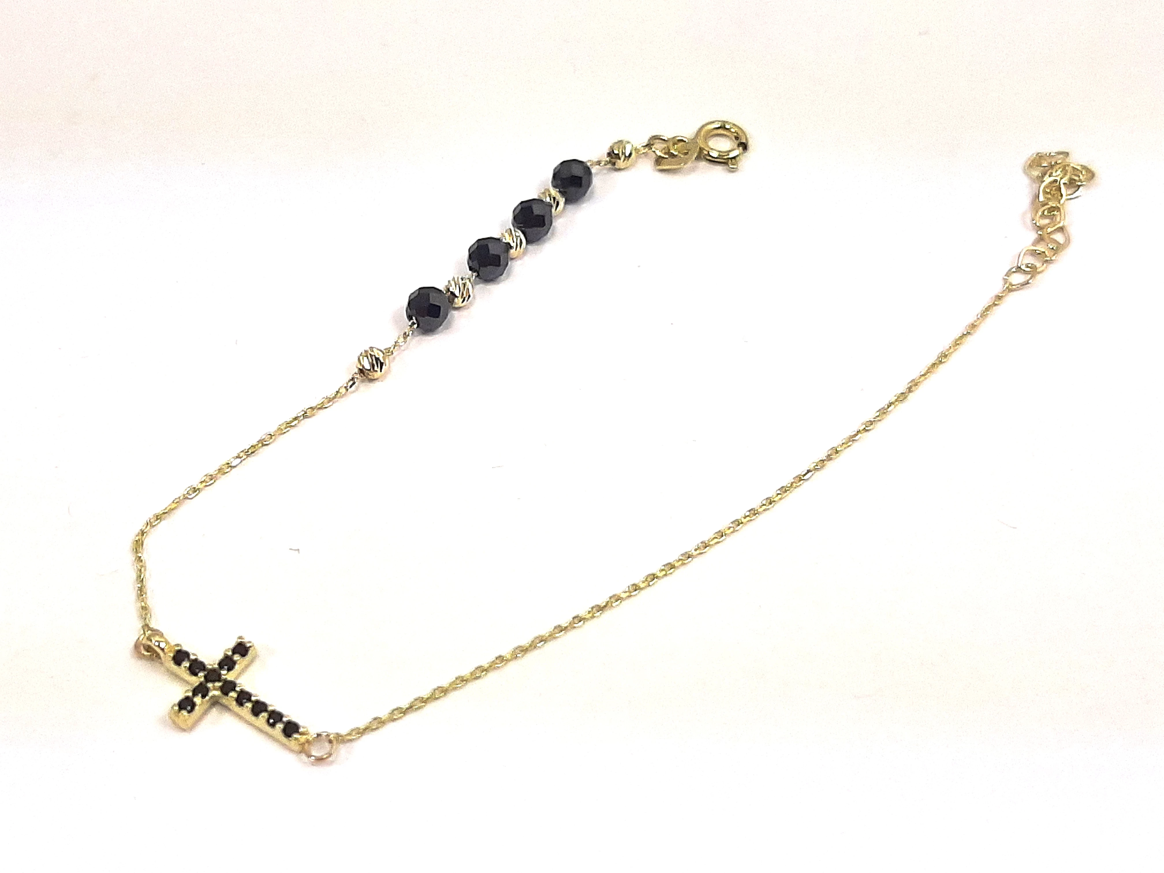 nowa-bransoletka-krzyzyk-czarna-cyrkonia-333-164g-stan-11323-2