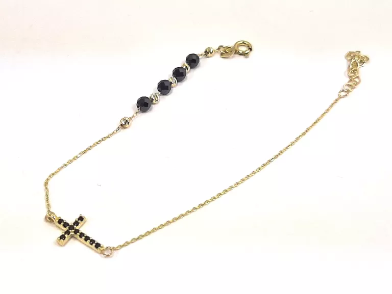 nowa-bransoletka-krzyzyk-czarna-cyrkonia-333-164g-stan-11323-2