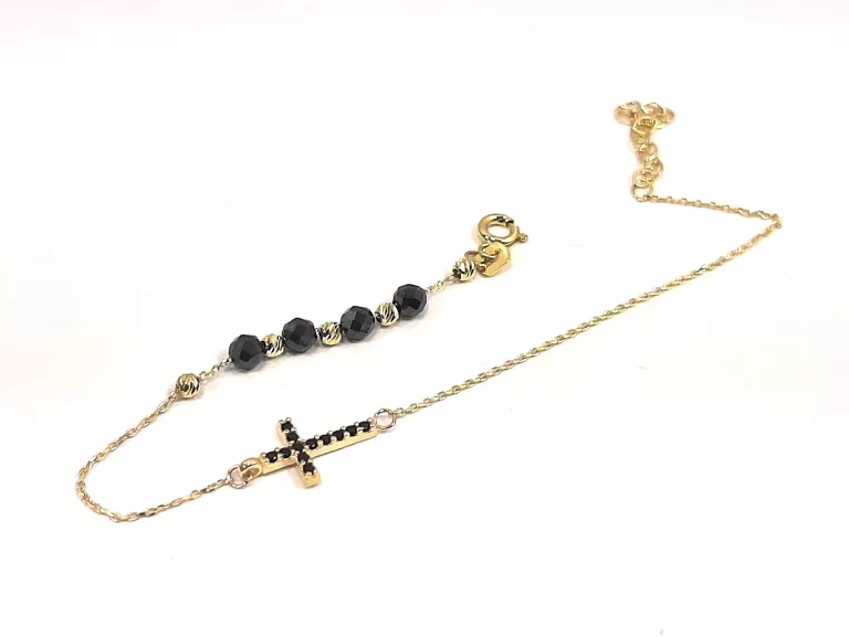 nowa-bransoletka-krzyzyk-czarna-cyrkonia-333-164g-tarnogorska-26-gliwice-g1