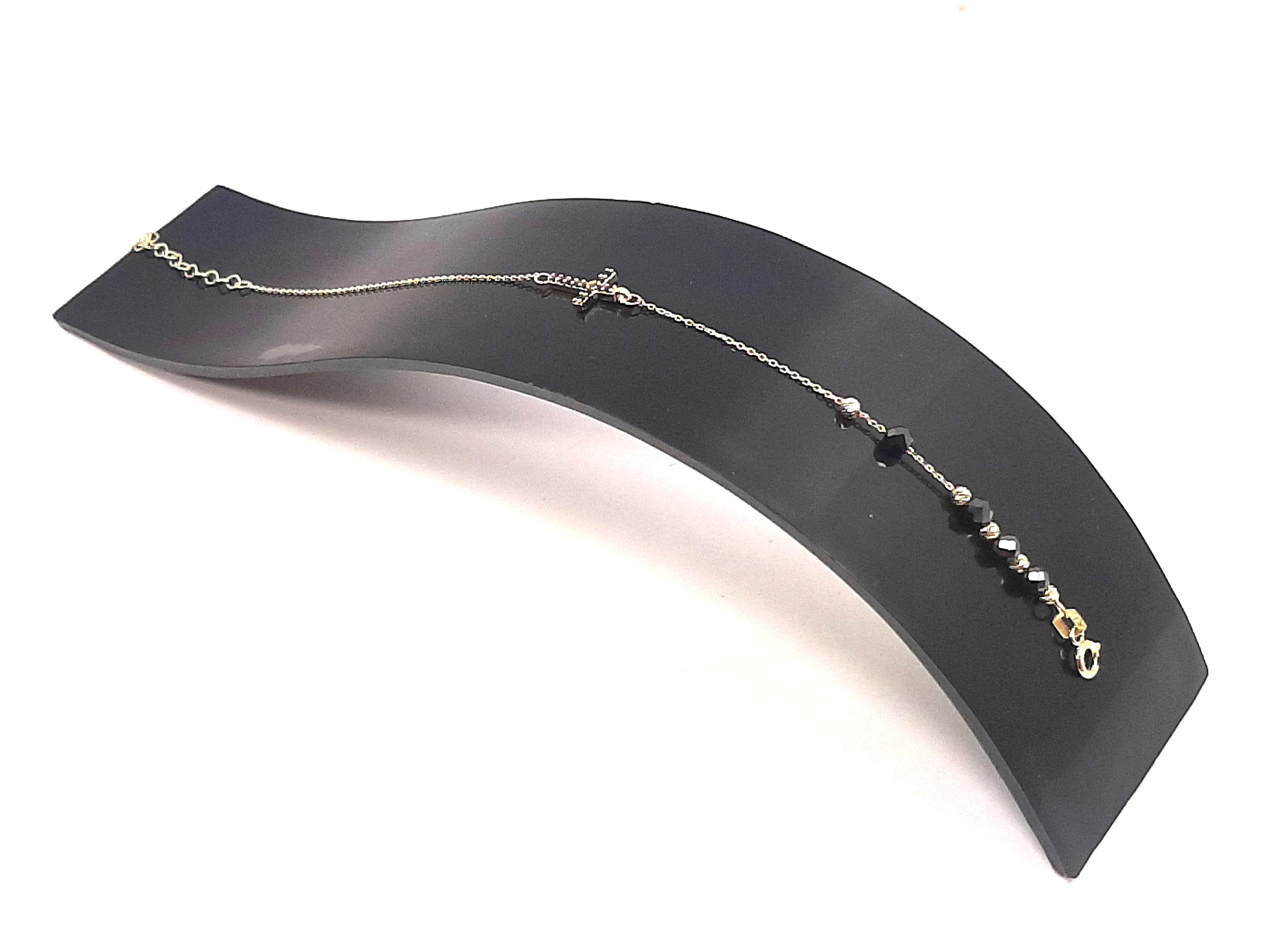 nowa-bransoletka-krzyzyk-czarna-cyrkonia-333-164g-rodzaj-2205-2