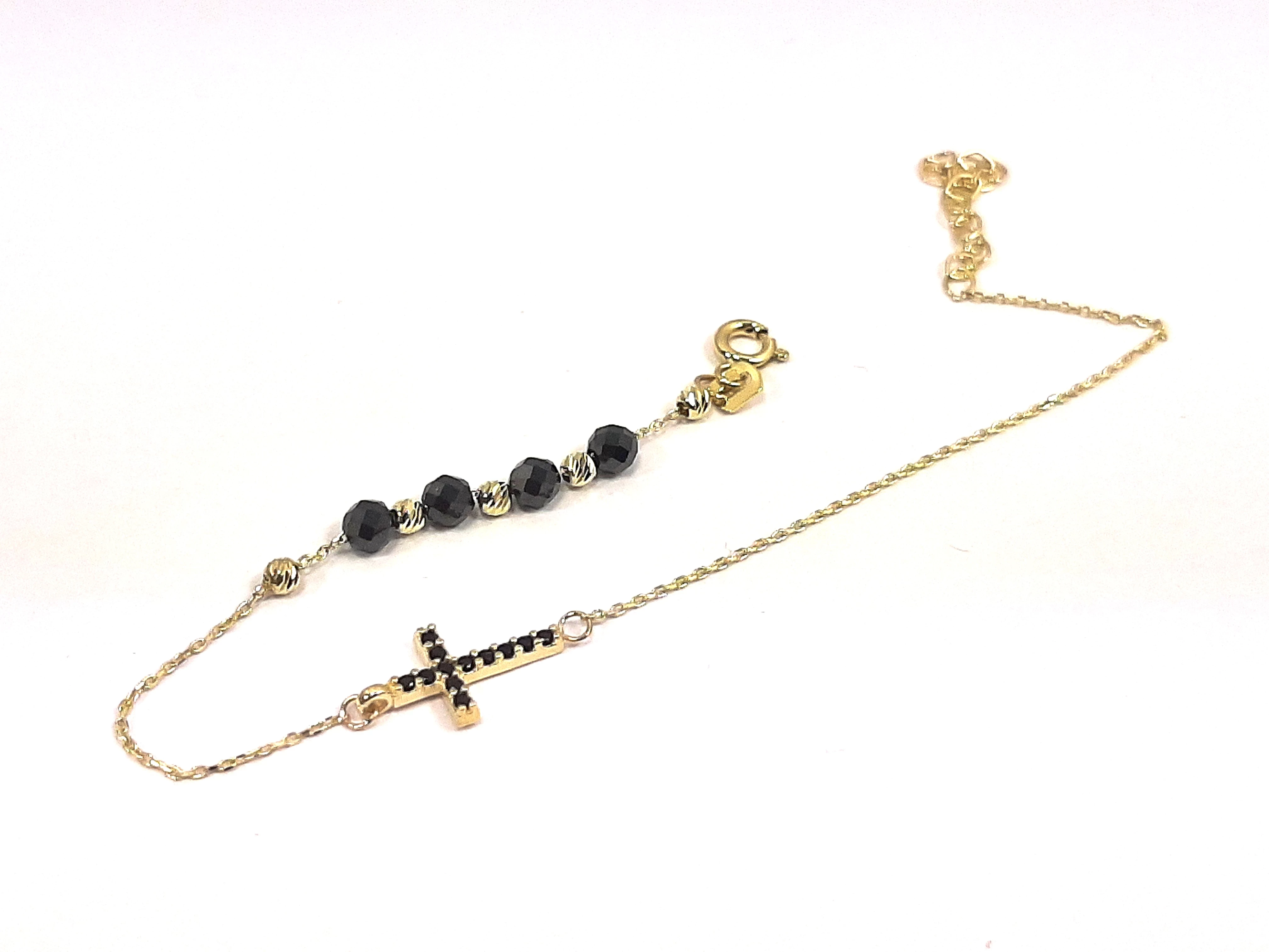 nowa-bransoletka-krzyzyk-czarna-cyrkonia-333-164g-tarnogorska-26-gliwice-g1