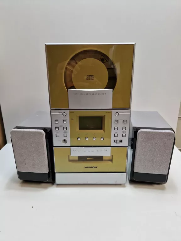 WIEŻA STEREO CD RADIO KASETY MEDION MD4096 + PILO