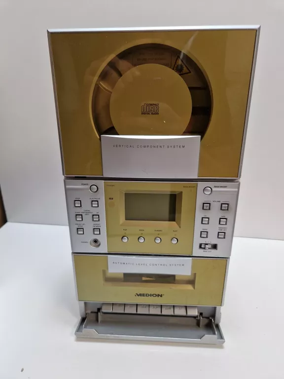 WIEŻA STEREO CD RADIO KASETY MEDION MD4096 + PILO