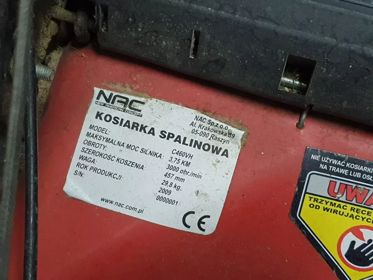 KOSIARKA SPALINOWA NAC C460VH # ODBIOR OSOBISTY
