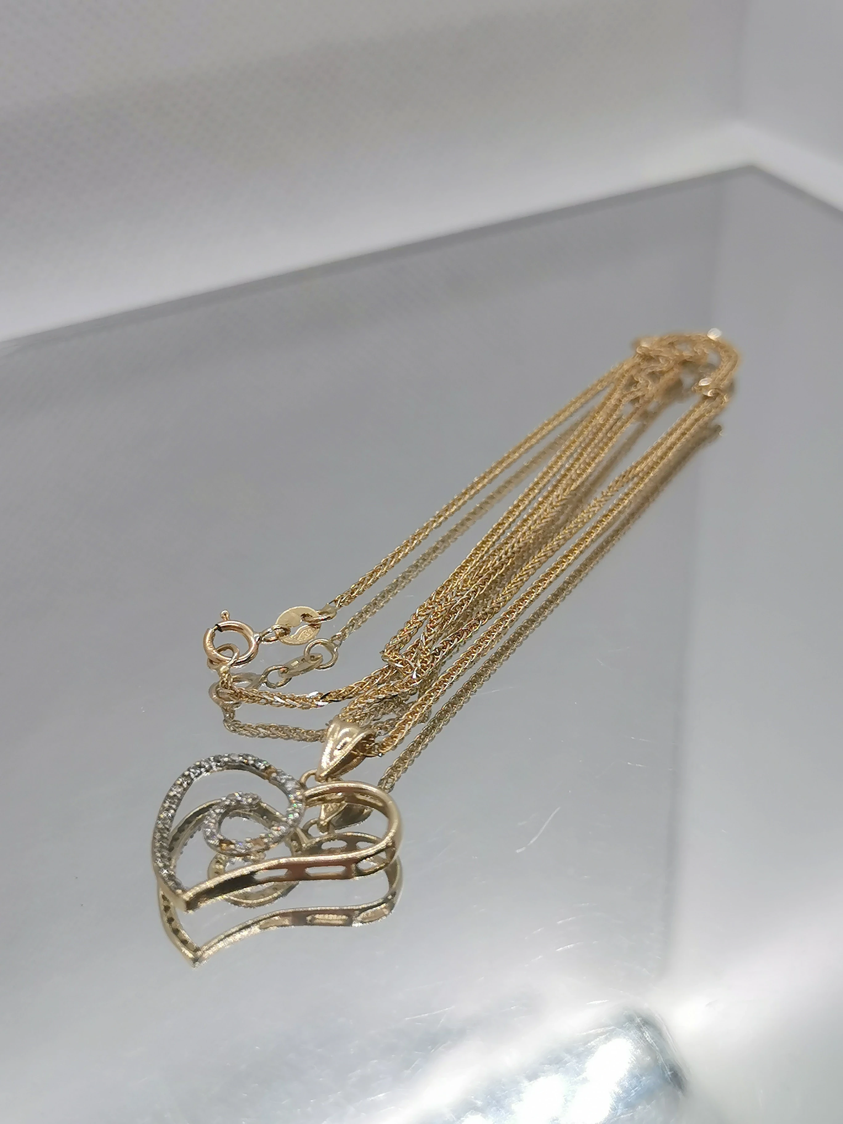 fantastyczny-zloty-lancuszek-z-sercem-585-dlugosc-calkowita-50