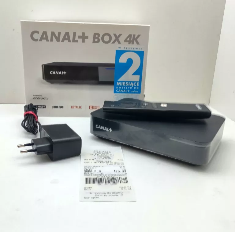 DEKODER CANAL + BOX 4K HY4001 KOMPLET GWARANCJA
