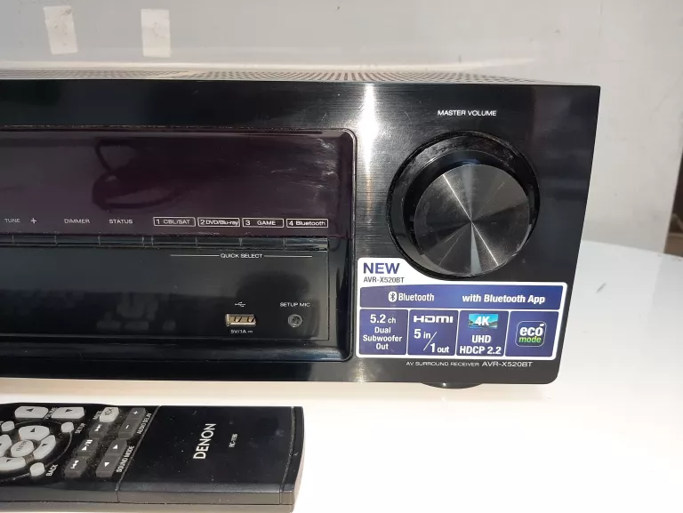 AMPLITUNER DENON AVR-X520BT 5.2 CZARNY + PILOT