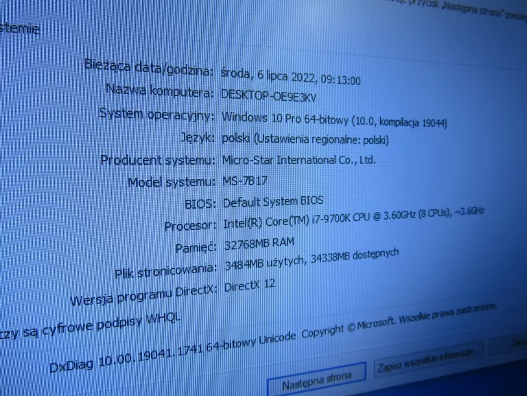 PC DO GIER I7-9700KF GTX 1660TI 32GB RAM 1,7TB SS