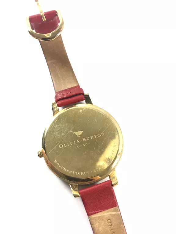 ZEGAREK OLIVIA BURTON LONDON CZERWONY PASEK