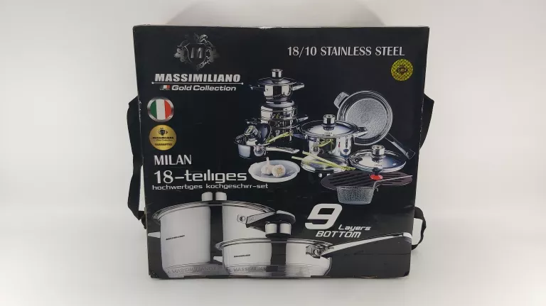 STALOWE GARNKI MASSIMILIANO 18 EL.