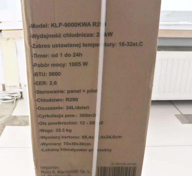 KLIMATYZACJA 3W1 KLIMATYZATOR KLP-9000KWA R290