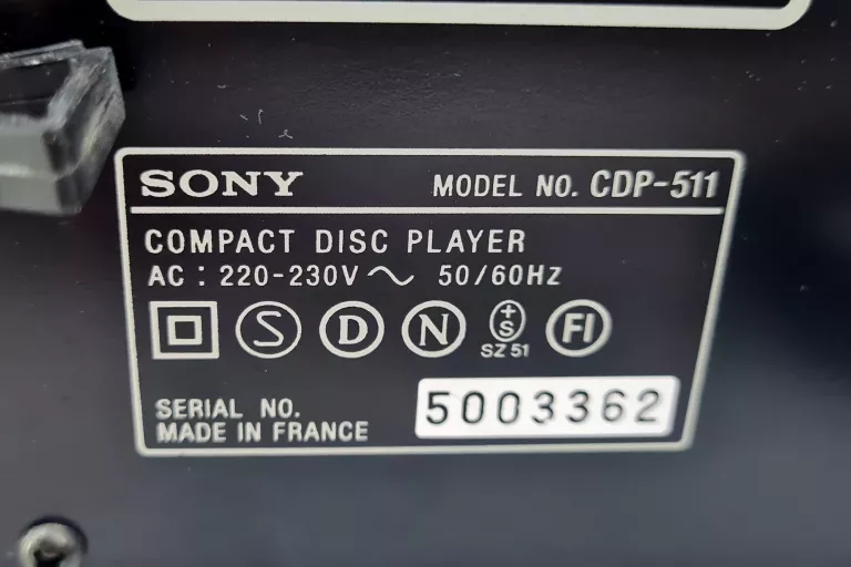 ODTWARZACZ CD SONY CDP-511