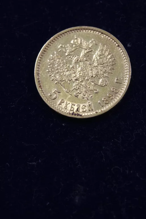 ZŁOTA MONETA ROSJA -5 RUBLI-1898 -MIKOŁAJ II