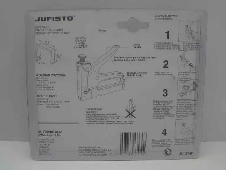 ZSZYWACZ TAPICERSKI JUFISTO JU-GT-01 4-14MM