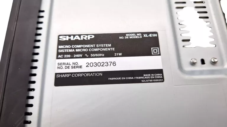 WIEŻA STEREO SHARP XL-E1H