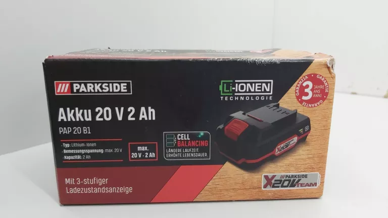 AKUMULATOR PARKSIDE PAP 20 B1 2AH